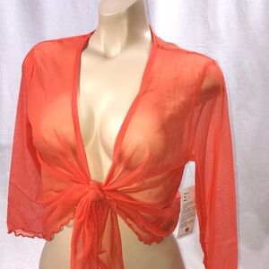 Tango Mango Size Large Mesh Lettuce Trim Cover Up Made in India. New With Tags